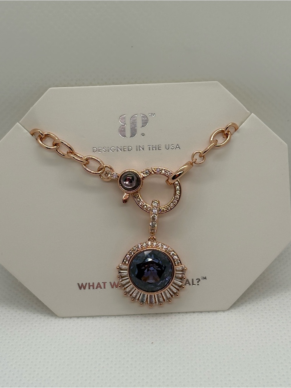 Light Tanzanite Cubic Zirconia December Necklace